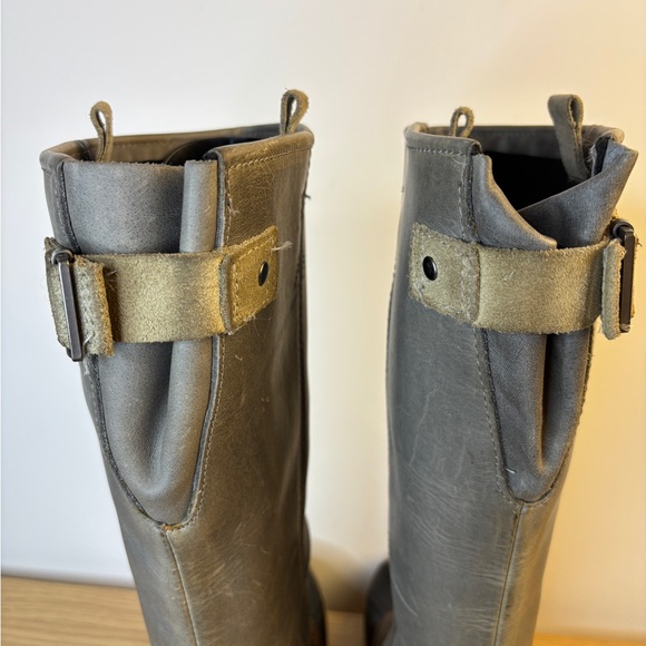 Sorel Slimpack Tall Quarry Pebble Leather Boots Woman’s 8.5 - Picture 7 of 12